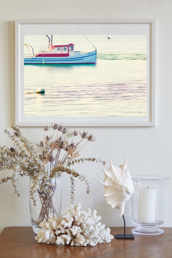 Product Image and Link for Tomales Bay Marin County Point Reyes Art with Old Fishing Boat | Nautical Art