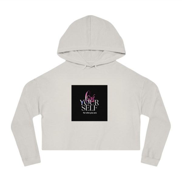 Product Image and Link for EYC Love Yourself Cropped Hoodie – Empowering Women’s Sweatshirt