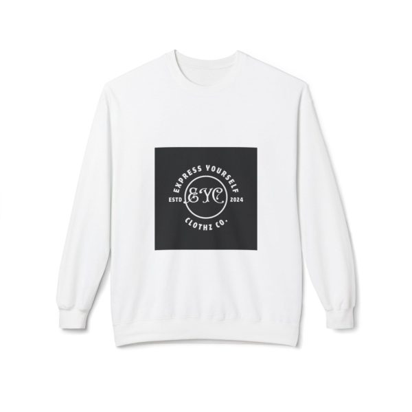 Product Image and Link for EYC Express Yourself Crewneck Sweatshirt – Unisex Midweight Fleece with QR Code