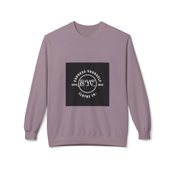 Product Image and Link for EYC Express Yourself Crewneck Sweatshirt – Unisex Midweight Fleece with QR Code