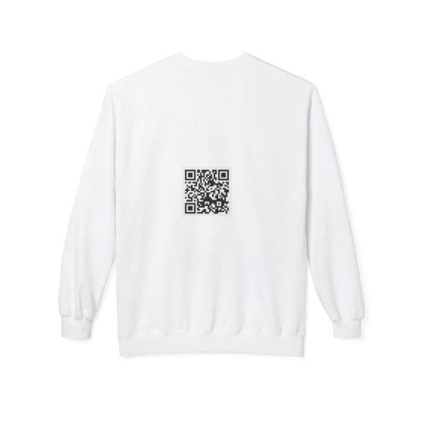 Product Image and Link for EYC Express Yourself Crewneck Sweatshirt – Unisex Midweight Fleece with QR Code