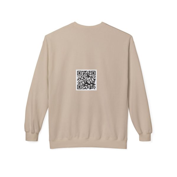 Product Image and Link for EYC Express Yourself Crewneck Sweatshirt – Unisex Midweight Fleece with QR Code