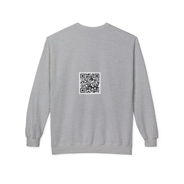 Product Image and Link for EYC Express Yourself Crewneck Sweatshirt – Unisex Midweight Fleece with QR Code