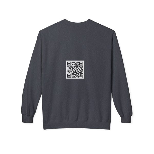 Product Image and Link for EYC Express Yourself Crewneck Sweatshirt – Unisex Midweight Fleece with QR Code