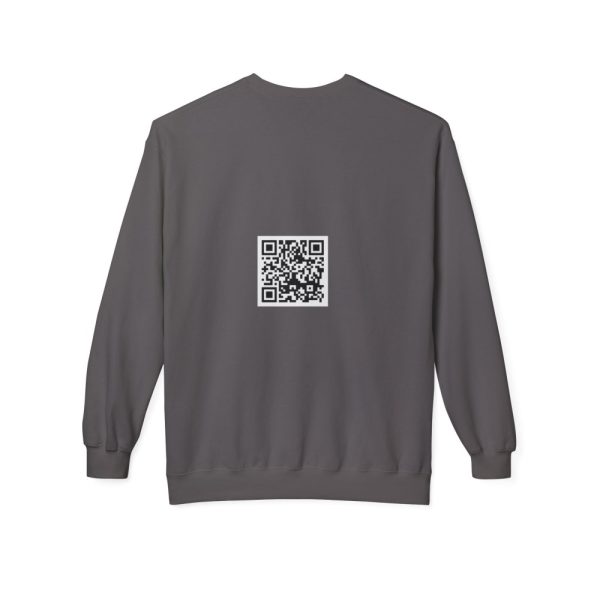 Product Image and Link for EYC Express Yourself Crewneck Sweatshirt – Unisex Midweight Fleece with QR Code