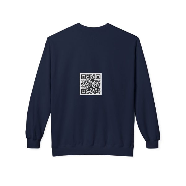 Product Image and Link for EYC Express Yourself Crewneck Sweatshirt – Unisex Midweight Fleece with QR Code