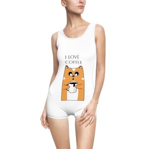 Product Image and Link for EYC I Love Coffee Women's Vintage Swimsuit – Playful & Fun Summer Swimwear