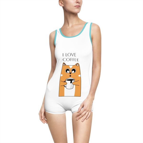 Product Image and Link for EYC I Love Coffee Women's Vintage Swimsuit – Playful & Fun Summer Swimwear