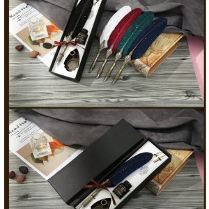 Product Image and Link for Feather Dip Pen Kit Perfect for Calligraphy