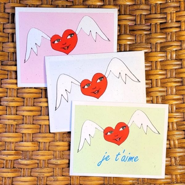 Product Image and Link for “Hemp not Trees” made to order art cards: Hearts & love