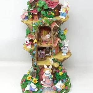 Product Image and Link for EASTER BUNNY RABBIT FAMILY TREE TREEHOUSE