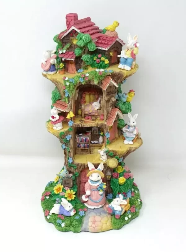 Product Image and Link for EASTER BUNNY RABBIT FAMILY TREE TREEHOUSE