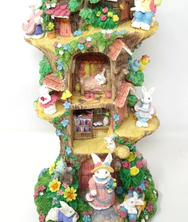 Product Image and Link for EASTER BUNNY RABBIT FAMILY TREE TREEHOUSE