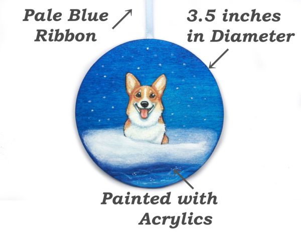 Product Image and Link for Brawnpaw: A Corgi Painted Wood Christmas Ornament from the Compendium of Coruscant Canines