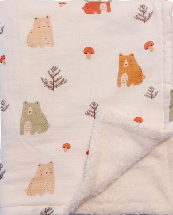 Product Image and Link for Petite Fleur – Sleepy Bear Poffy Blanket