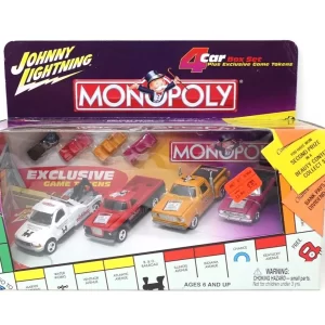 Product Image and Link for Johnny Lightning Monopoly 4 Car Set 1:64 Scale