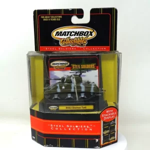 Product Image and Link for Matchbox Collectibles STEEL SOLDIERS M4A3 Sherman Tank 92664