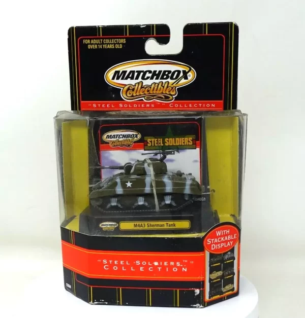 Product Image and Link for Matchbox Collectibles STEEL SOLDIERS M4A3 Sherman Tank 92664