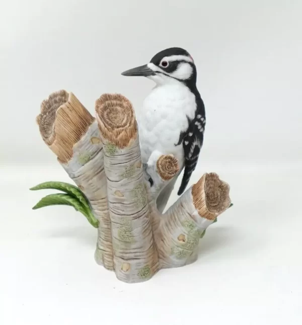 Product Image and Link for LENOX Bird Figurine Hairy Woodpecker Fine Porcelain 2001