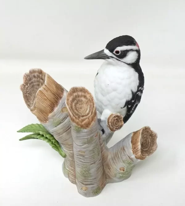 Product Image and Link for LENOX Bird Figurine Hairy Woodpecker Fine Porcelain 2001