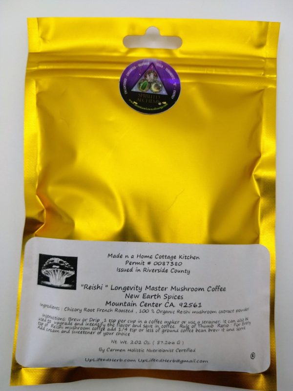 Product Image and Link for Reishi Longevity Mushroom Herbal Coffee