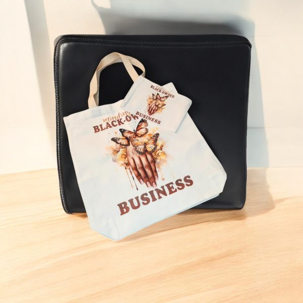 Product Image and Link for Empowerment Tote Bag Set – Black Owned Business Vibes – Entrepreneur Gift for Her