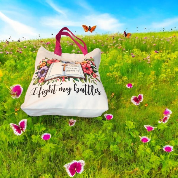 Product Image and Link for Floral Bible Tote & Cosmetic Bag Set – Faith-Based Gift for Women – Bible Study Gift