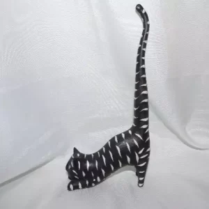 Product Image and Link for Vintage Bali Wood Long Tail CAT Hand Carved & Painted Figurine Ring Holder