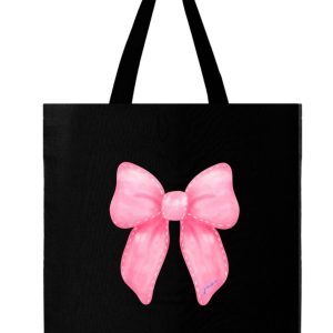 Product Image and Link for PINK BOW EVERYDAY CANVAS TOTE