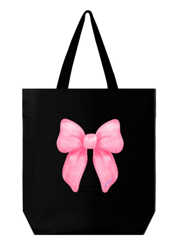 Product Image and Link for PINK BOW EVERYDAY CANVAS TOTE